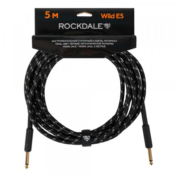 Инструментальный кабель ROCKDALE Wild E5, mono jack - mono jack, 5 м