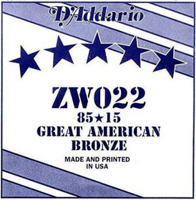 D'Addario ZW022 одиночная струна для акустической гитары
