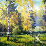 Картина по номерам 40х50 ПРИЩЕПА. БЕРЕЗКИ (24 цвета)