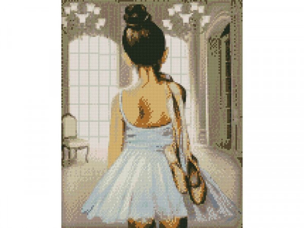 Алмазная мозаика с нанесенной рамкой 40х50 ПУТЬ К УСПЕХУ (20 цветов)