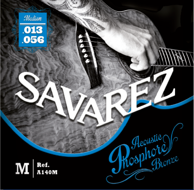 Струны для акустических гитар SAVAREZ A140M Acoustic F. Bronze (13-17-25-35-44-55) среднего натяжения