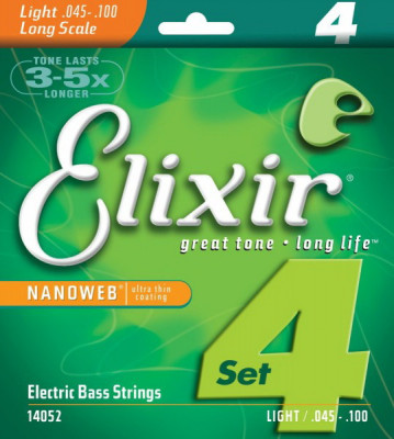 ELIXIR 14052 NanoWeb Light 45-100 струны для 4-струнной бас-гитары