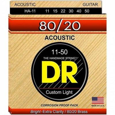 DR HA-11 Hi-Beam струны для акустической гитары легкого натяжения (11-50)