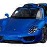 Машина "АВТОПАНОРАМА" Porsche 918 Spyder, 1/24, синий,  свет, звук, в/к 24,5х12,5х10,5 см