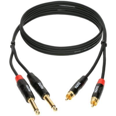 KLOTZ KT-CJ150 компонентный кабель MiniLink позолоченные 2 mono JACK - 2 RCA, 1.5 м