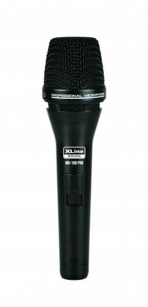 Микрофон вокальный динамический Xline MD-100 PRO 50-15000Гц, держатель кабель чехол в комплекте