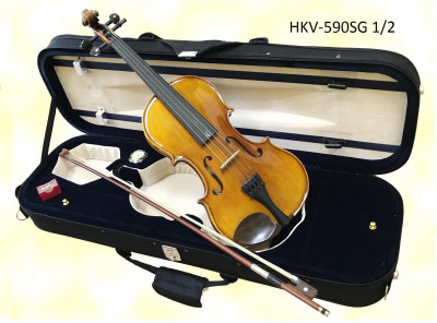 HANS KLEIN HKV-590SG 1/2 скрипка, концертная серия, копия A. Stradivari + кейс, смычок, канифоль