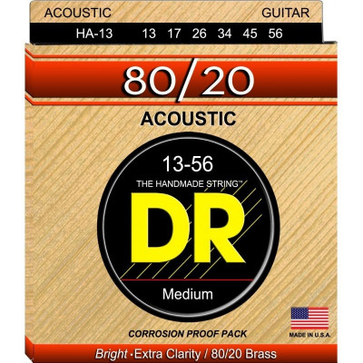 DR HA-13 Hi-Beam струны для акустической гитары среднего натяжения (13-56)