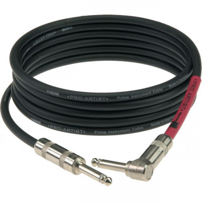 KLOTZ PRON045PR Pro Artist готовый инструментальный кабель, длина 4,5 м, разъемы Neutrik Mono Jack (прямой-угловой)