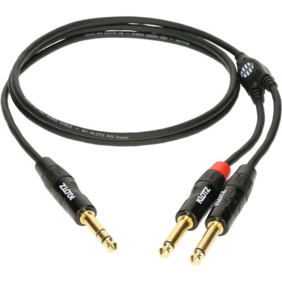 KLOTZ KY1-150 компонентный кабель MiniLink с позолоченными stereo JACK - 2 mono JACK 1.5 м