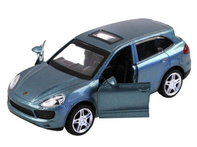 Машина "АВТОПАНОРАМА" Porsche Cayenne S, голубой перламутр, 1/43, инерция, в/к 17,5*12,5*6,5 см