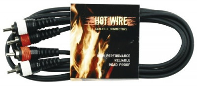 Аудиокабель 2 RCA Х 2 RCA HOT WIRE Basic Line (тюльпан), 1,5 м