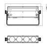 Involight COBBAR415 - светодиодная панель, 4 шт. по 15 Вт, RGB (COB), DMX-512