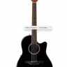 OVATION APPLAUSE AB2412II-5S Balladeer Mid Cutaway BlackSatin 12-струнная электроакустическая гитара