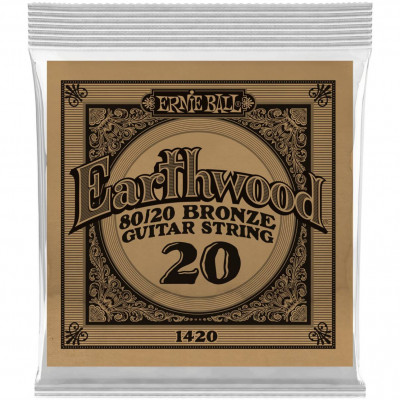 ERNIE BALL 1420 Earthwood 80/20 .020 - Струна одиночная для акустической гитары