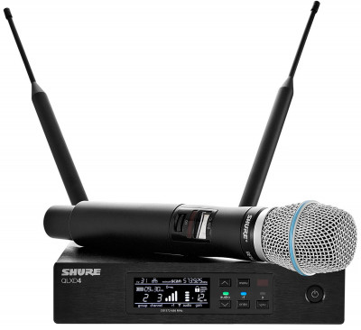 SHURE QLXD24E/B87A G51 вокальная радиосистема с ручным передатчиком BETA87A, частотный диапазон 470-534 MHz