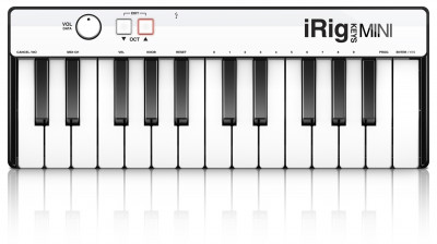 IK MULTIMEDIA iRig Keys Mini MIDI-клавиатура для iOS, Android, Mac и PC, 25 клавиш