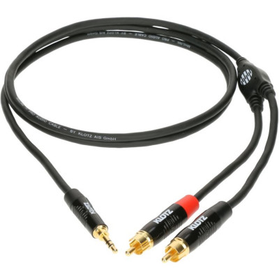 KLOTZ KY7-150 компонентный кабель MiniLink позолоченные stereo mini JACK - 2 RCA 1.5 м
