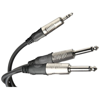 Die HARD DHT545LU3 - профессиональный аудио кабель, 2х джек <-> стерео мини 3,5мм джек 3м