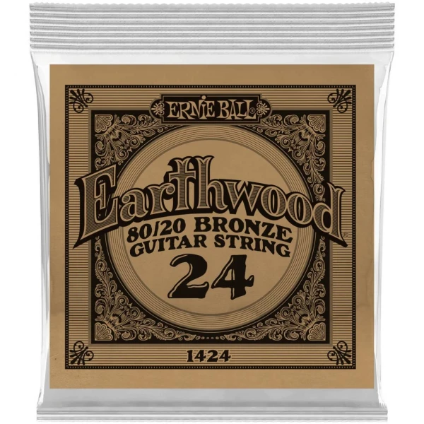 ERNIE BALL 1424 Earthwood 80/20 .024 - Струна одиночная для акустической гитары