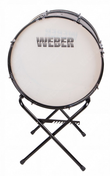 Черный маршевый бас-барабан 26"х12" Weber MBas-2612jet