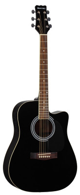 Гитара электроакустическая с эквалайзером MARTINEZ FAW-702 CEQ B черная