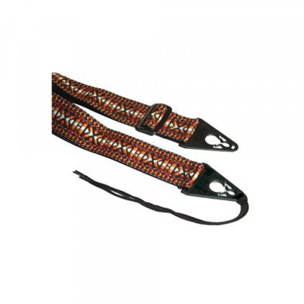 Ремень для гитары GST-02 с кожаными держателями, с вышивкой