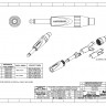 Amphenol TM2PJ- 1/4", 6,35 мм, разъем джек моно на кабель 6-8мм, никель