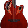 Ovation CE44-RR Celebrity Elite Mid Cutaway Ruby Red электроакустическая гитара