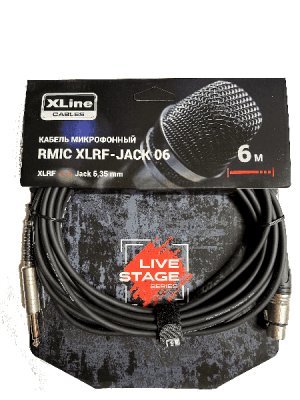 Xline Cables RMIC XLRF-JACK 06 Кабель микрофонный XLR 3 pin female - JACL 6.3 mono, 6м