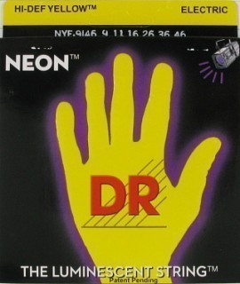 Струны для электрогитар люминесцентные DR NYE-9-46 NEON YELLOW