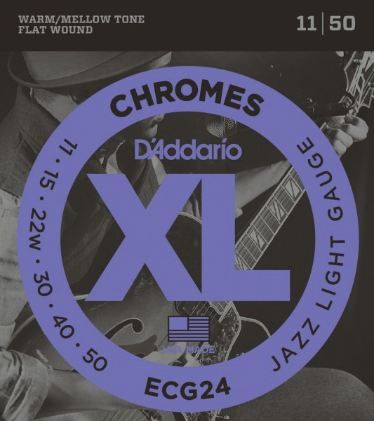 D'ADDARIO ECG24 Jazz Light 11-50 струны для электрогитары