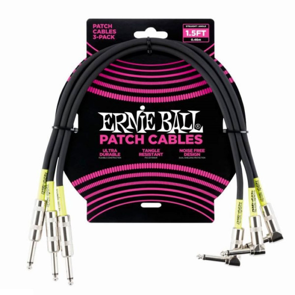 ERNIE BALL 6076 набор инструментальных кабелей 3 шт по 46 см